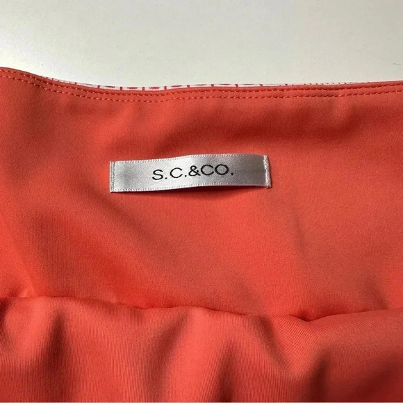 S C & Co Womens Athletic Skort XL Orange White Shorts Activewear Pockets Pull On - Picture 7 of 12
